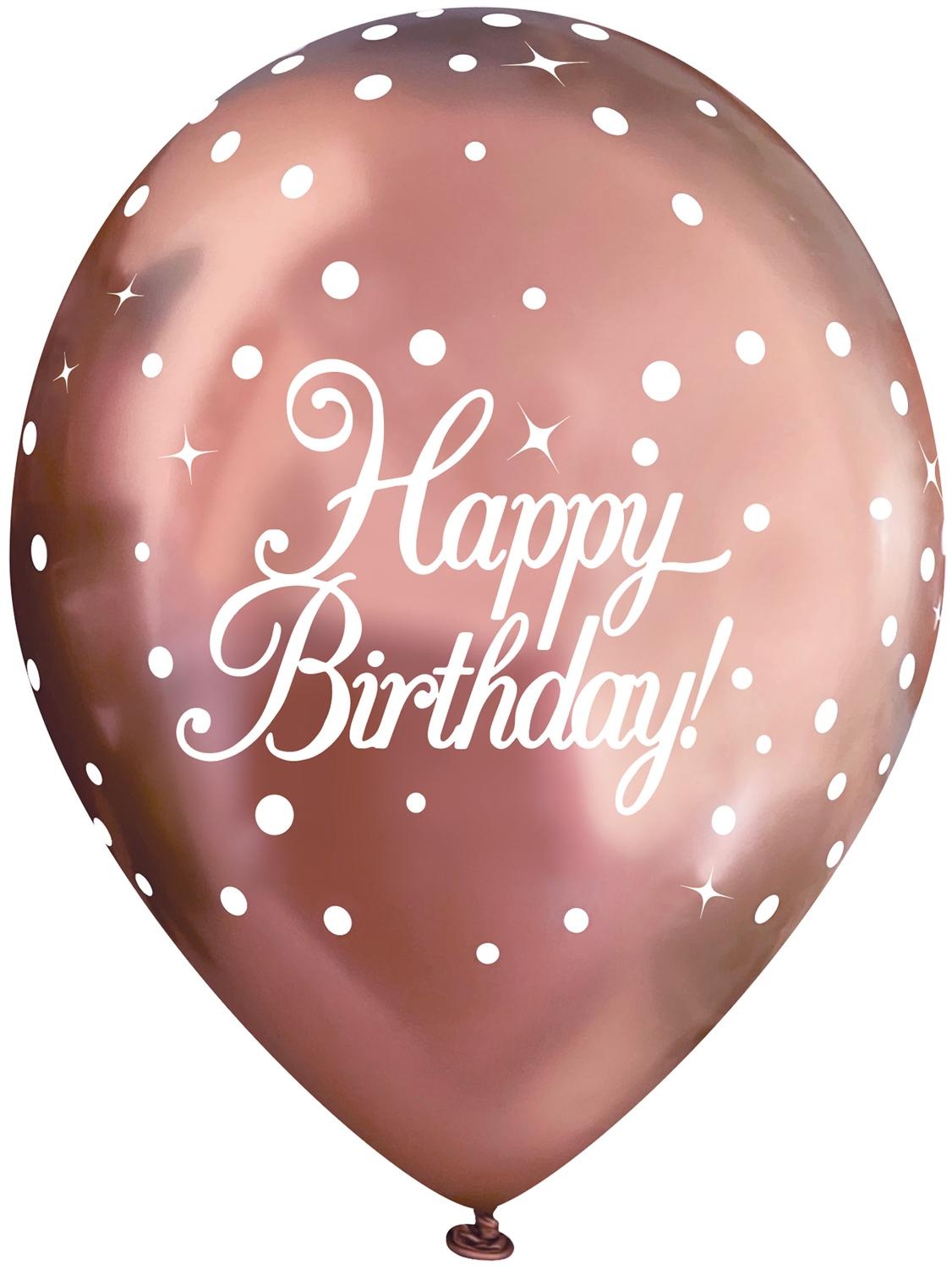 11 inch - Sparkling Fizz - B-Day - Chrome Rose Gold - 6 stuks