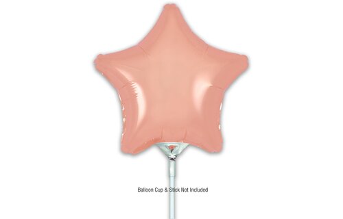 Rose Gold - Star - 9inch - verpakt 5stks - zelfsluitend