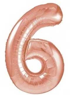 SALE > Cijfer Rose Gold 6 - HA24"/60cm.