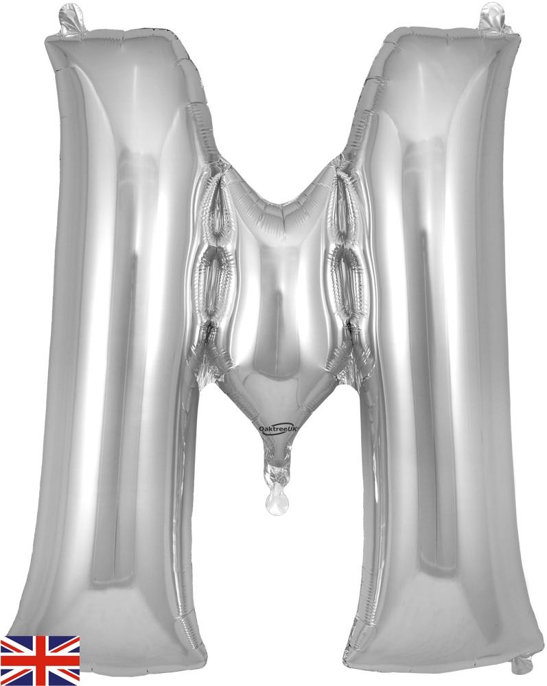 Letter Silver - M - Oaktree  34 inch