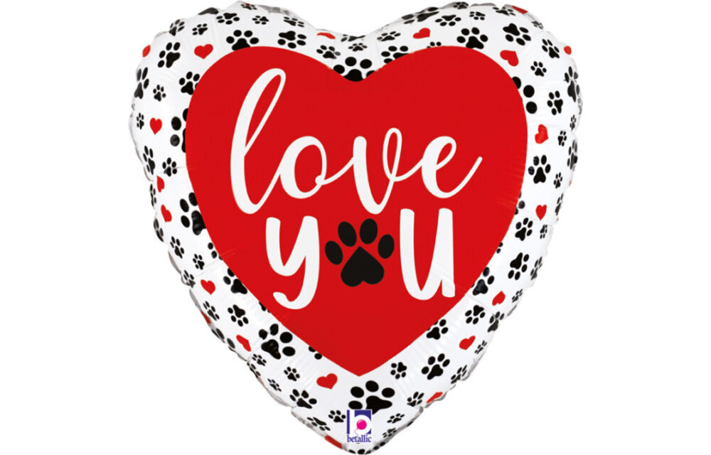 MICRO - HEART Paw Prints Love You - 9 inch - Grabo - VOL