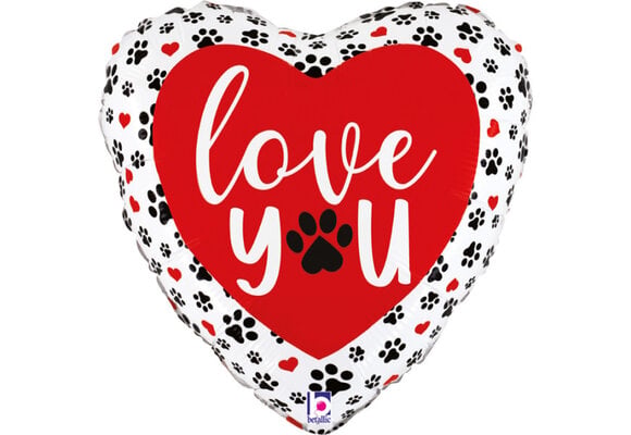 MICRO - HEART Paw Prints Love You - 9 inch - Grabo - VOL