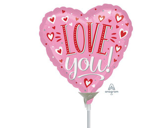 MICRO - HEART I Love You small hearts - 9 inch - Anagram -V