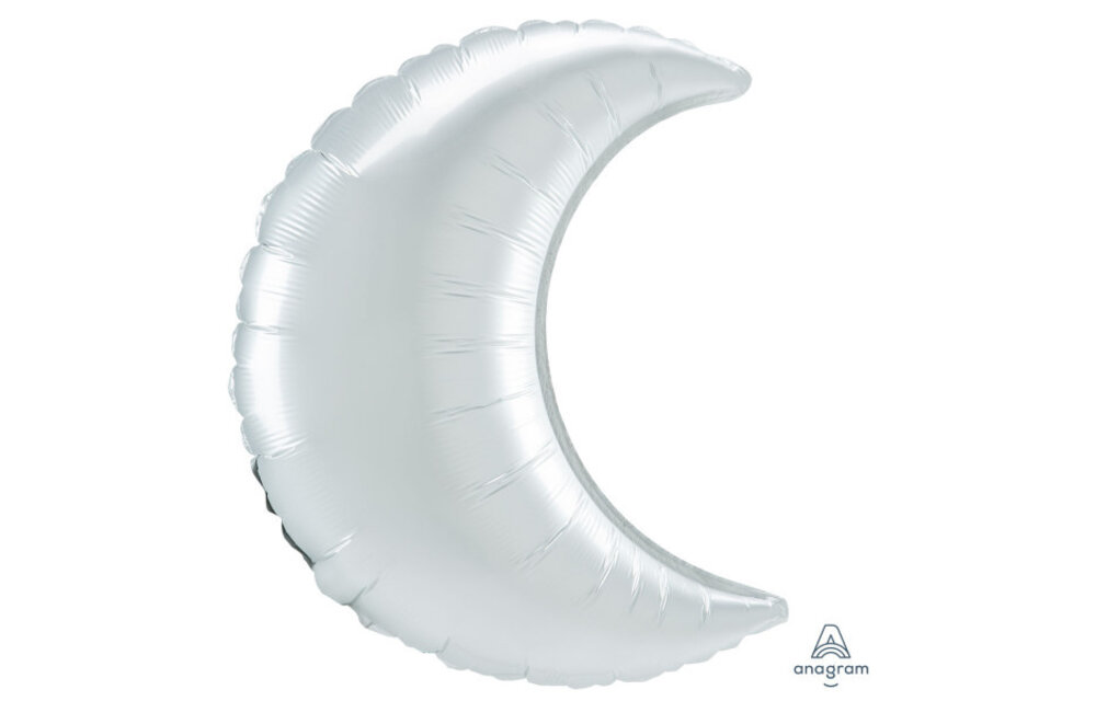 Crescent Moon - Satin Luxe White - 26 inch - Anagram - 2 stuks