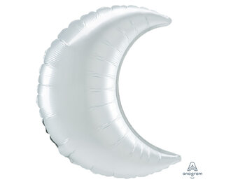 Crescent Moon - Satin Luxe White - 26 inch - Anagram - 2 stuks