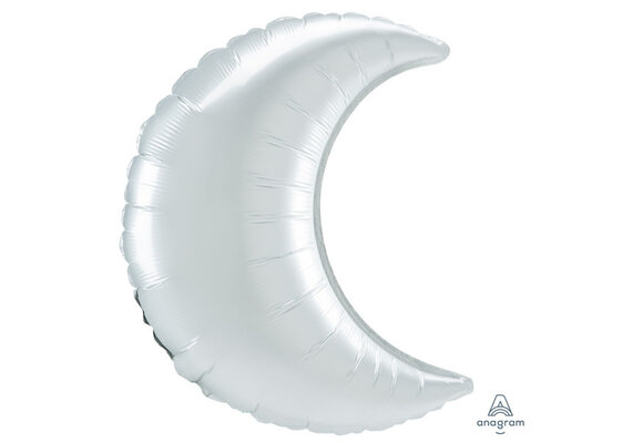 Crescent Moon - Satin Luxe White - 26 inch - Anagram - 2 stuks