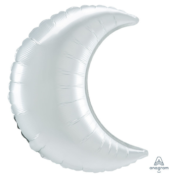 Crescent Moon - Satin Luxe White - 26 inch - Anagram - 2 stuks
