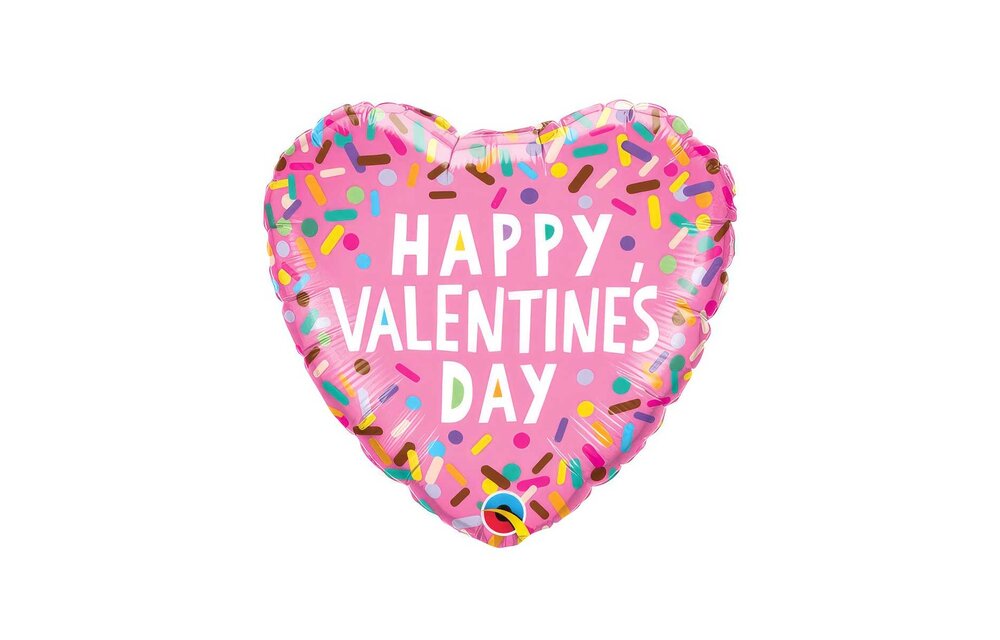MICRO - HEART Sprinkles Valentine's - 9 inch - 5 count - Qualatex - empty