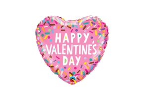 MICRO - HEART Sprinkles Valentine's - 9 inch - Qualatex -VOL