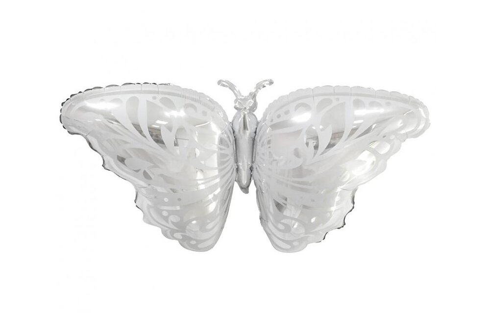 Butterfly Silver/White - 87x44 cm