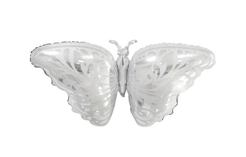 Butterfly Silver/White - 87x44 cm