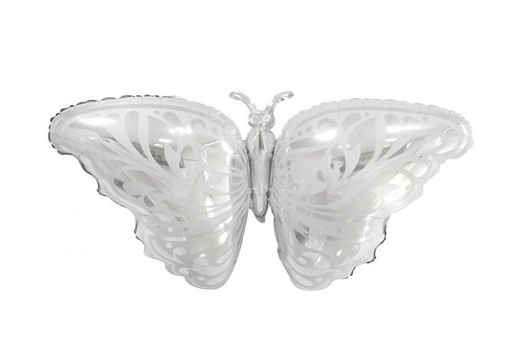 Butterfly Silver/White - 87x44 cm