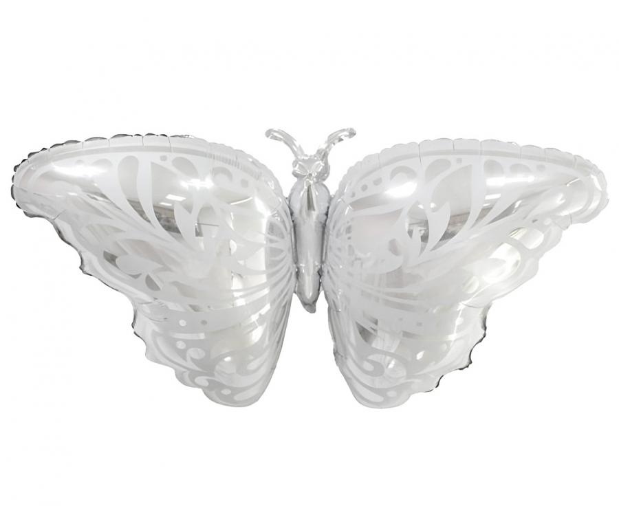 Butterfly Silver/White - 87x44 cm