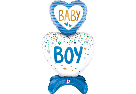 Stand Up - Baby Boy Hearts - 28 inch - Betallic