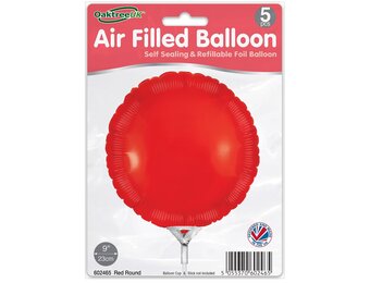 Round - Red - 9inch - verpakt 5stks - zelfsluitend