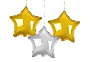 Stars - Gold & Silver - 19 inch - 3 stuks