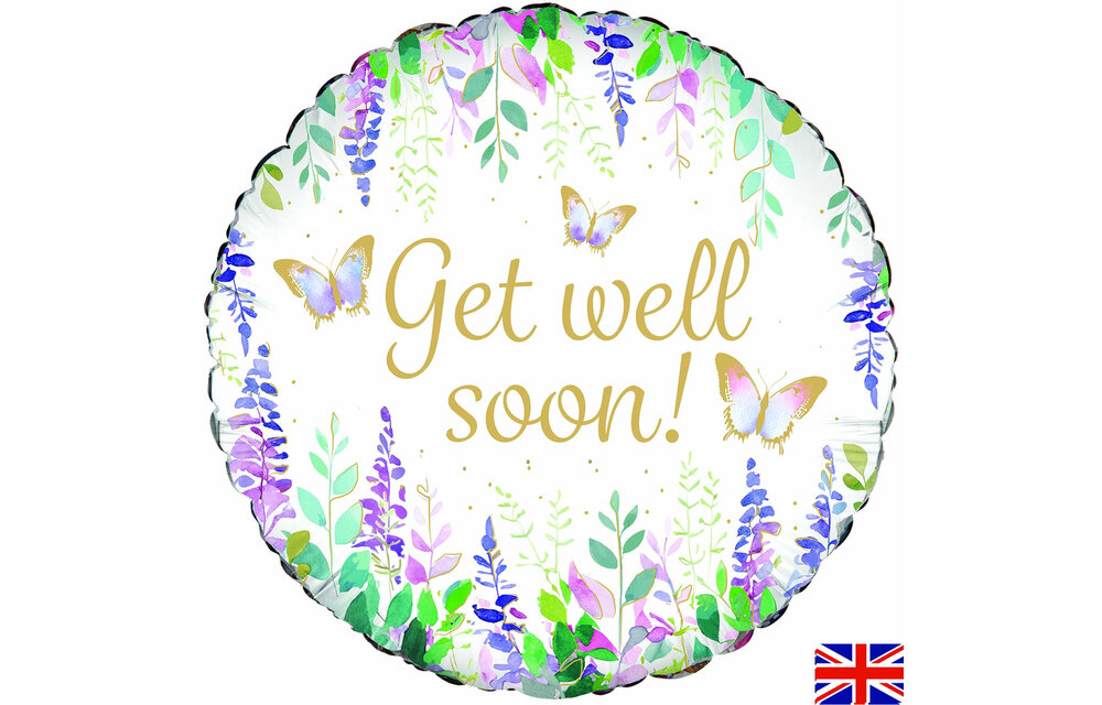 Watercolour Floral Get Well Soon - 18 inch - Oaktree