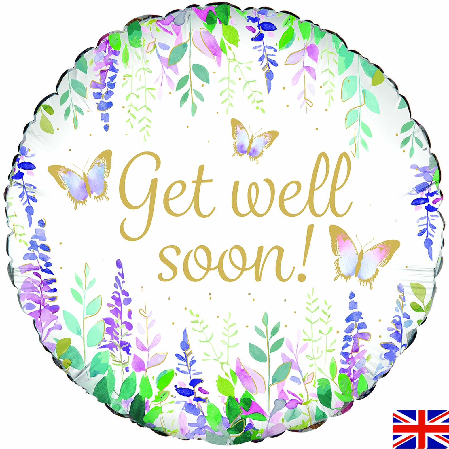 Watercolour Floral Get Well Soon - 18 inch - Oaktree