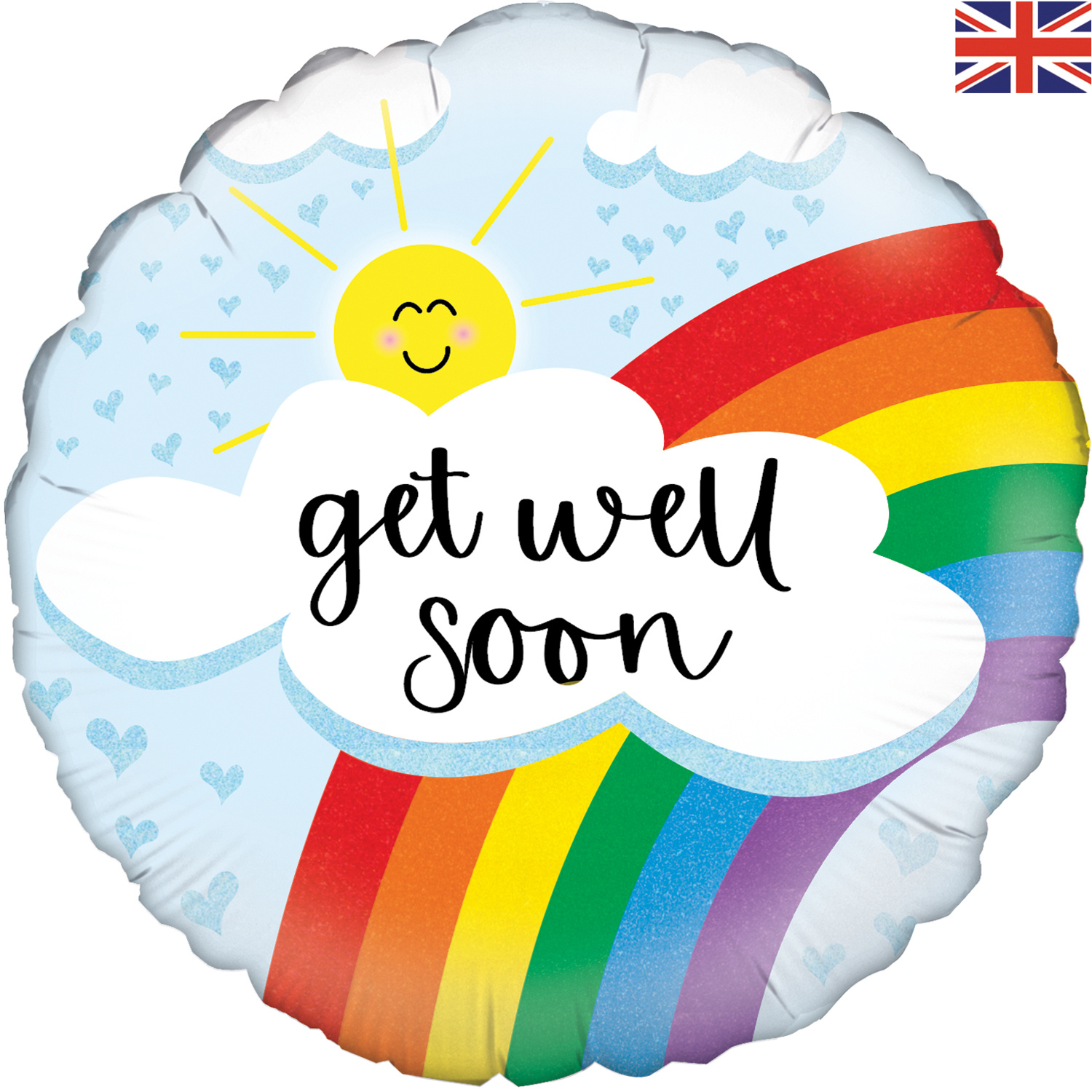 Get Well Soon Rainbow Holographic - 18 inch - Oaktree