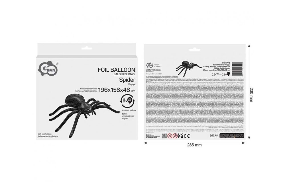 Spider - Black - Large 196x156x46 cm