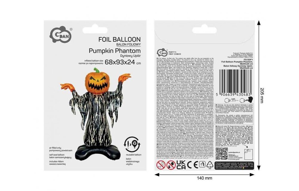 Stand Up - Pumpkin Phantom - 68x93x24 cm