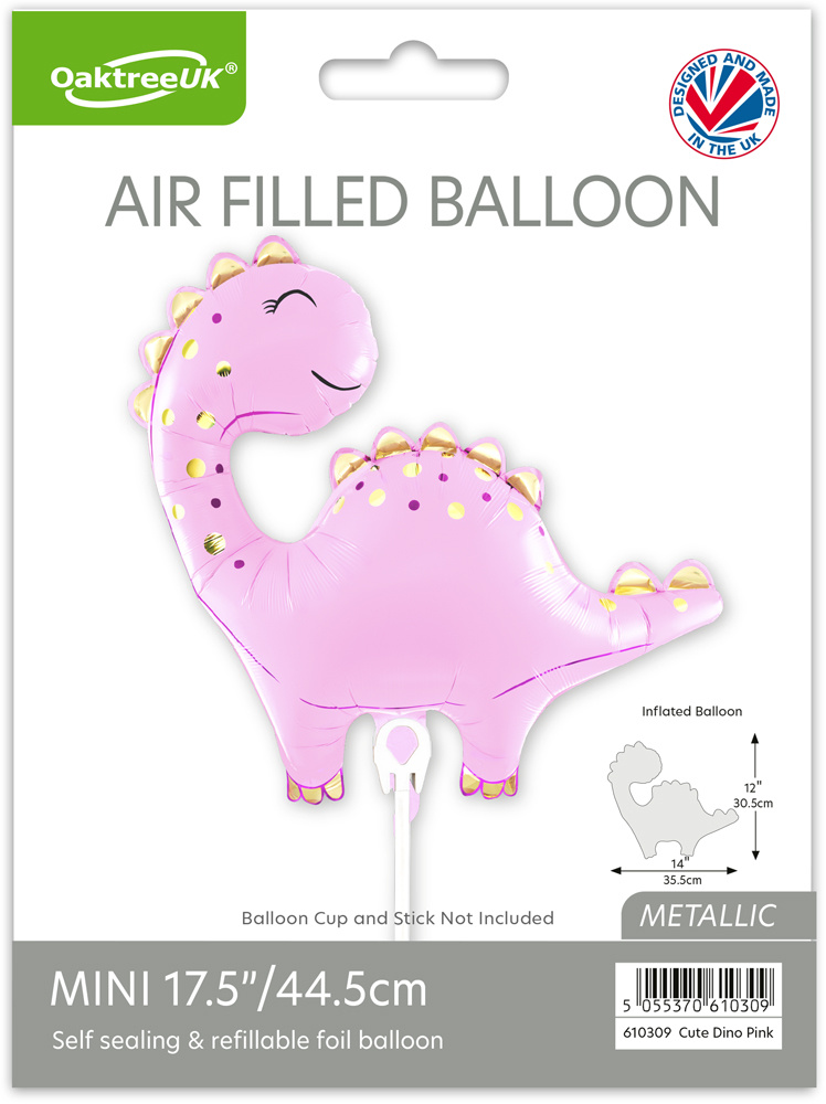MICRO - Cute Dino - Pink - 14 inch - Oaktree - selfsealing