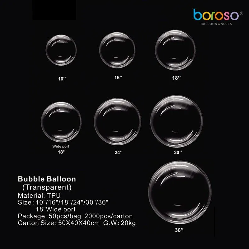 BoBo - Transparant - 30 inch - Zonder Valve - 10 Stuks