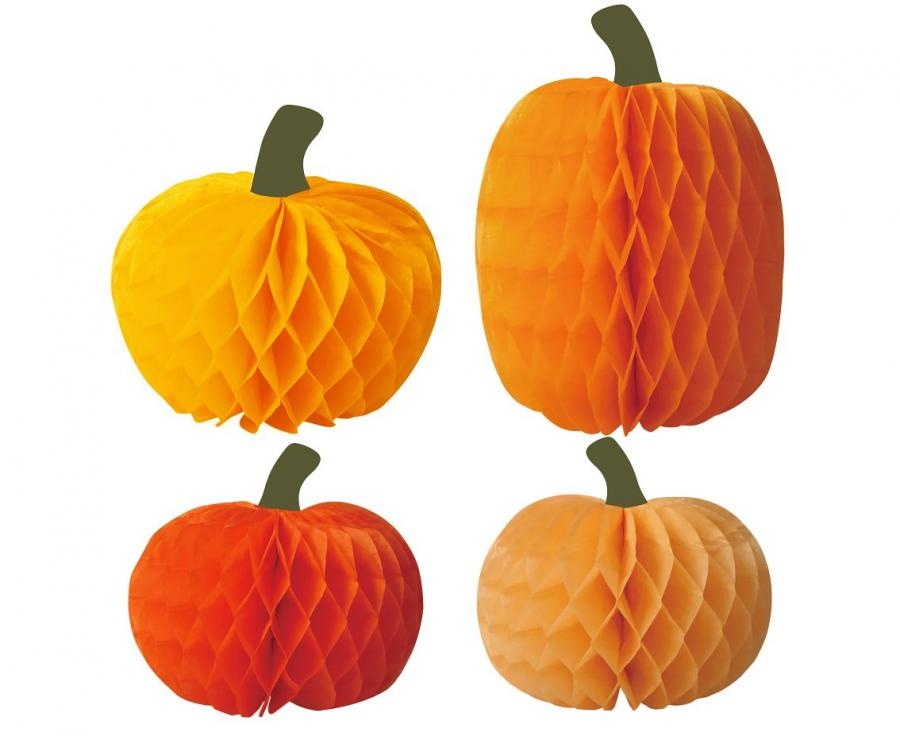 Set of Paper Pumpkins - mix 4