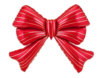 Red Bow XXL - Gold Stripes - 43 inch
