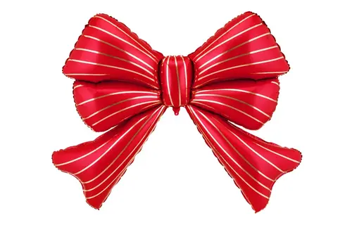 Red Bow XXL - Gold Stripes - 43 inch