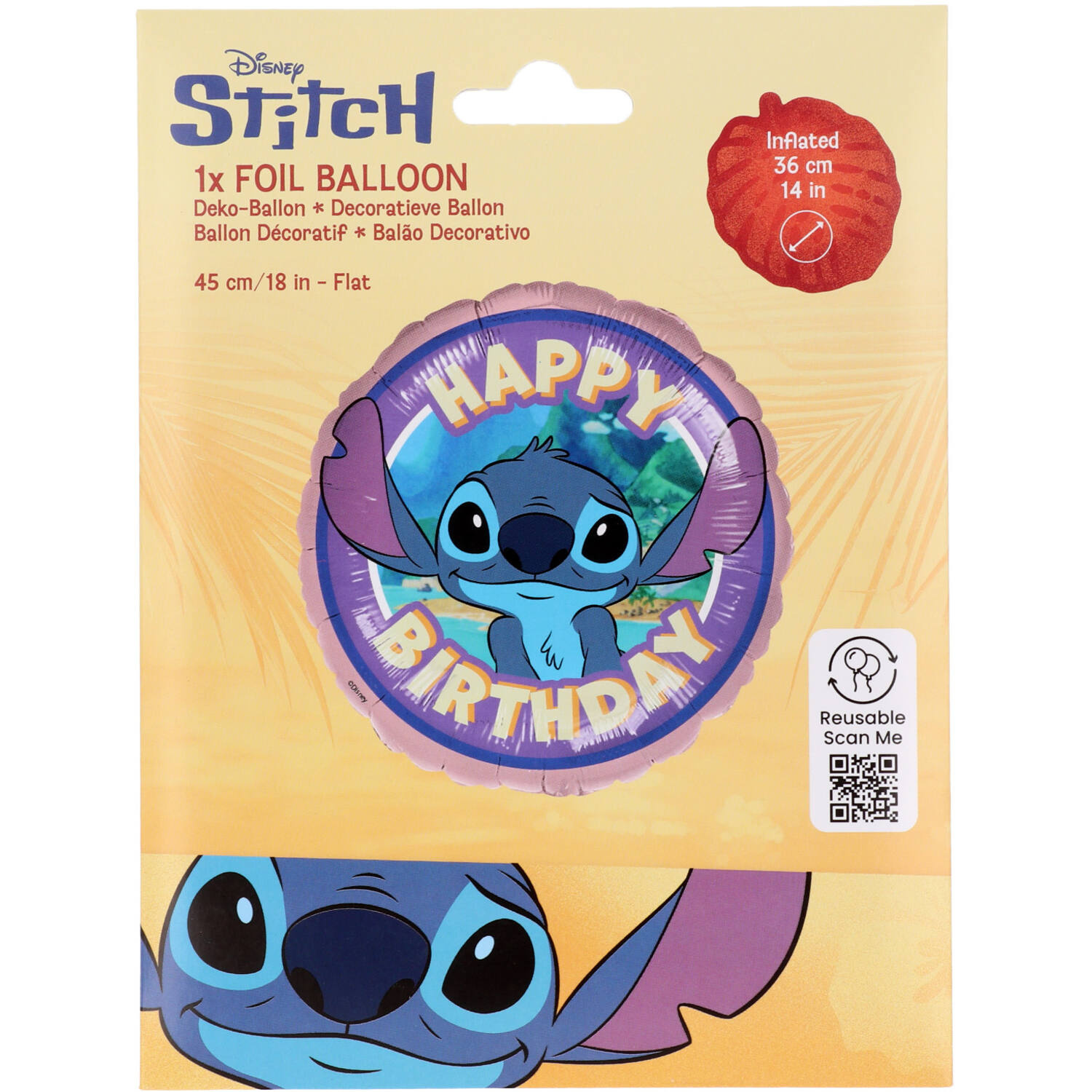 Stitch - Happy Birthday - 45 cm