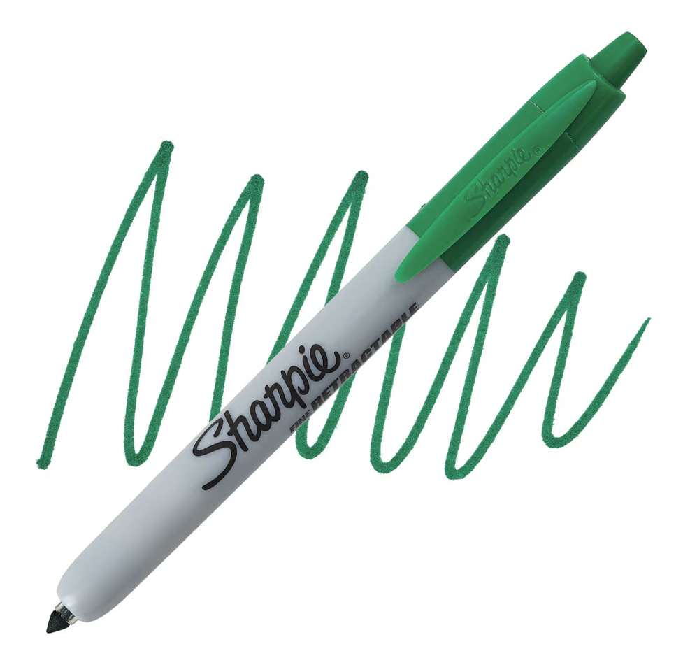 Sharpie Fine Point Marker - Retractable Green