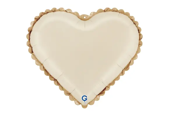 Heart Lace Cream - 18 inch - Grabo