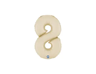 Cijfer Mini Satin Cream - 8 - GRABO - 14 inch