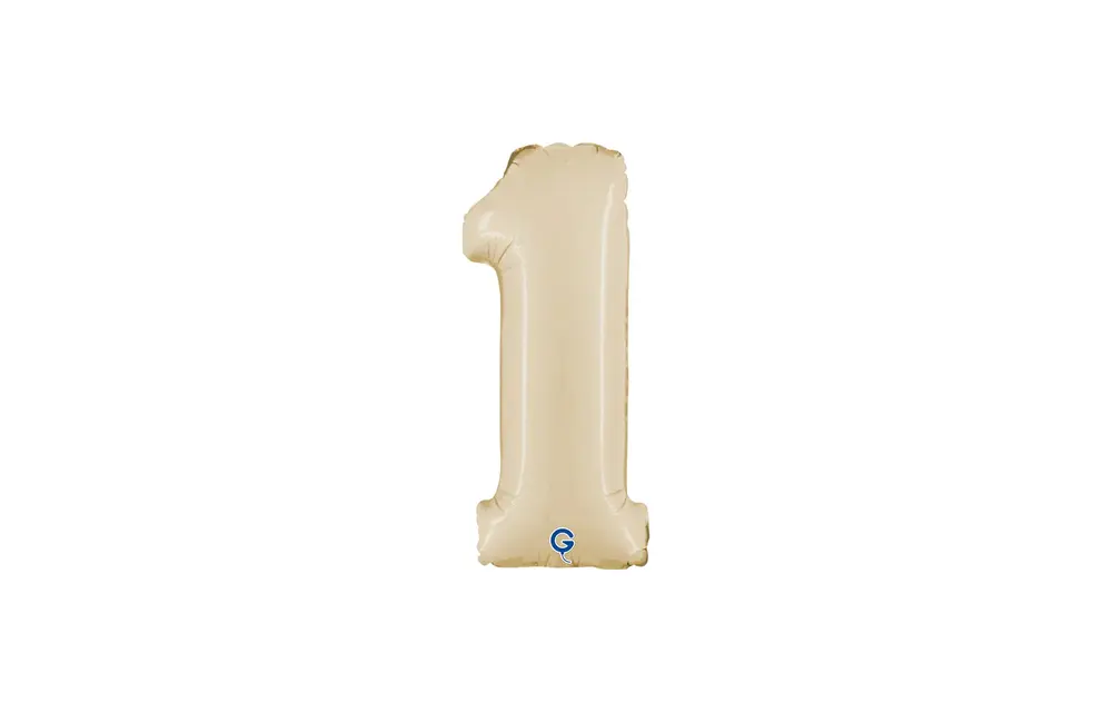 Cijfer Mini Satin Cream - 1 - GRABO - 14 inch