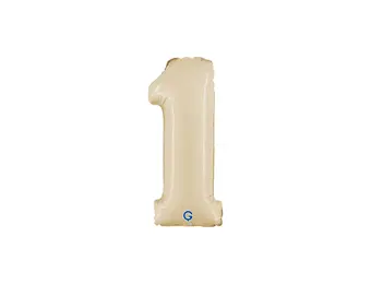 Cijfer Mini Satin Cream - 1 - GRABO - 14 inch