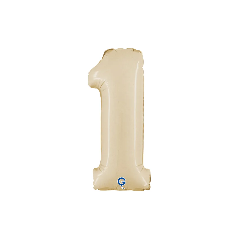 Cijfer Mini Satin Cream - 1 - GRABO - 14 inch