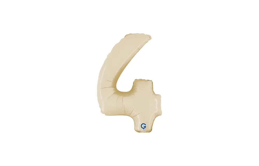 Cijfer Mini Satin Cream - 4 - GRABO - 14 inch
