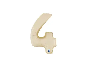 Cijfer Mini Satin Cream - 4 - GRABO - 14 inch