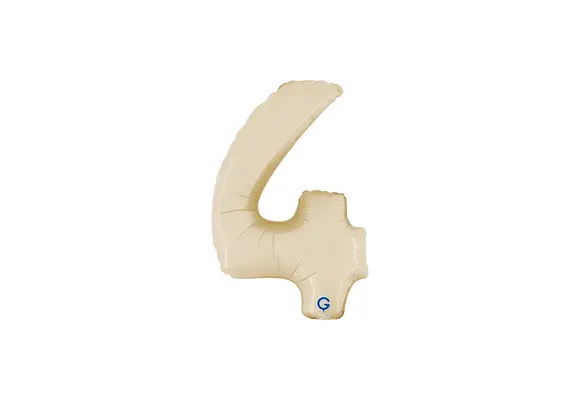 Cijfer Mini Satin Cream - 4 - GRABO - 14 inch