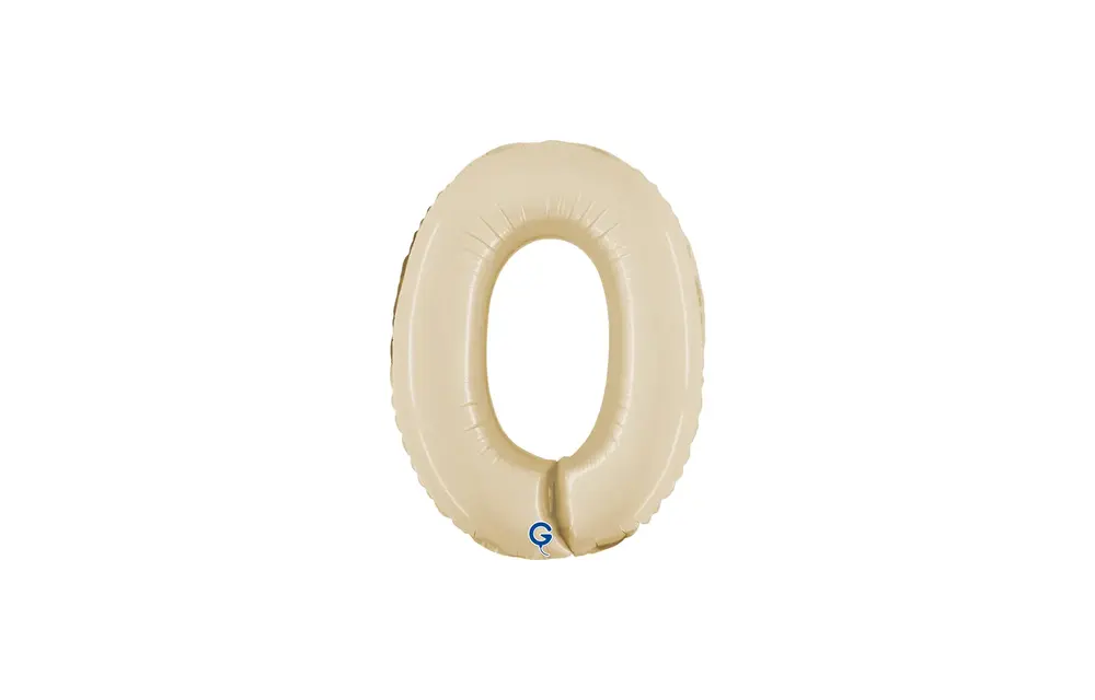 Cijfer Mini Satin Cream - 0 - GRABO - 14 inch