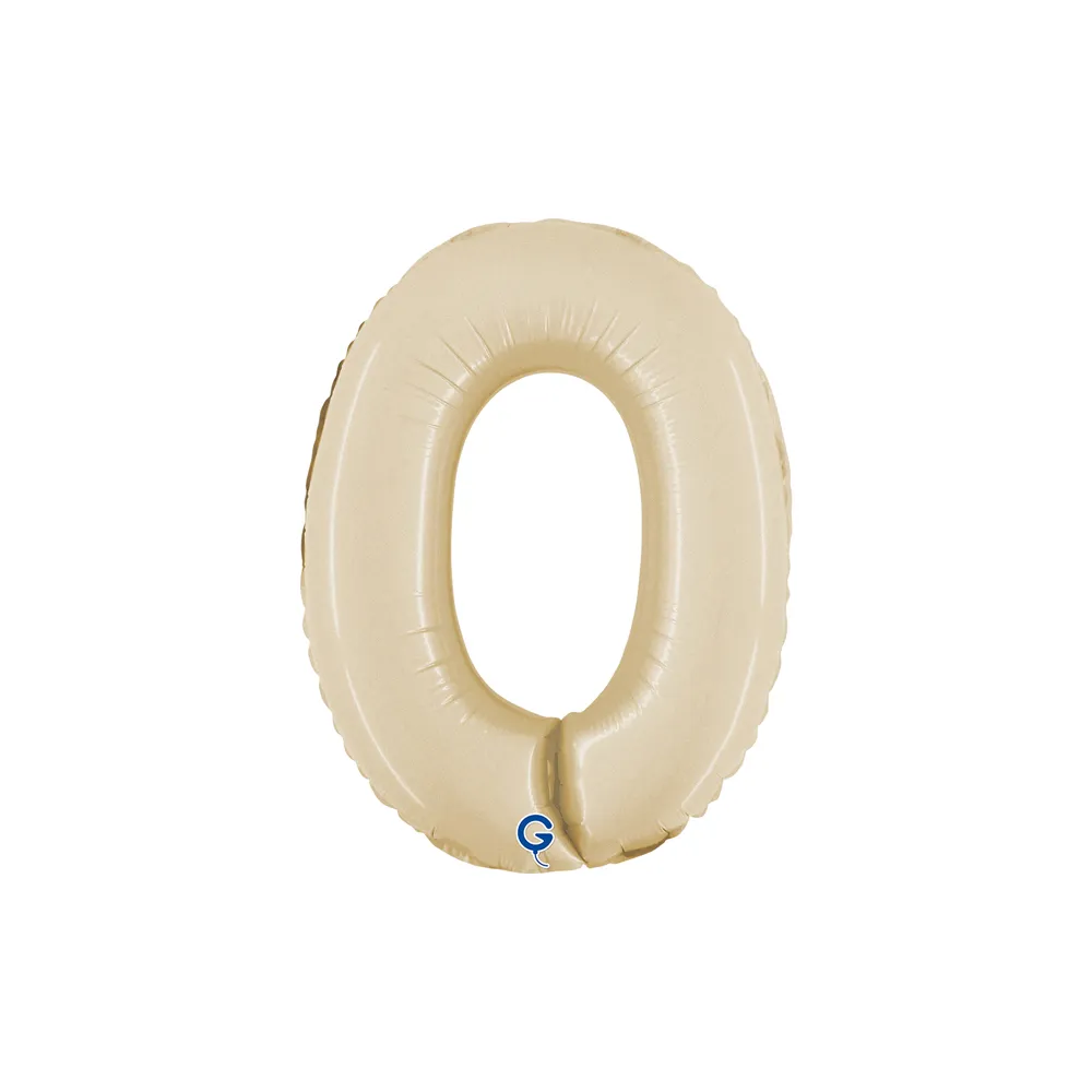 Cijfer Mini Satin Cream - 0 - GRABO - 14 inch