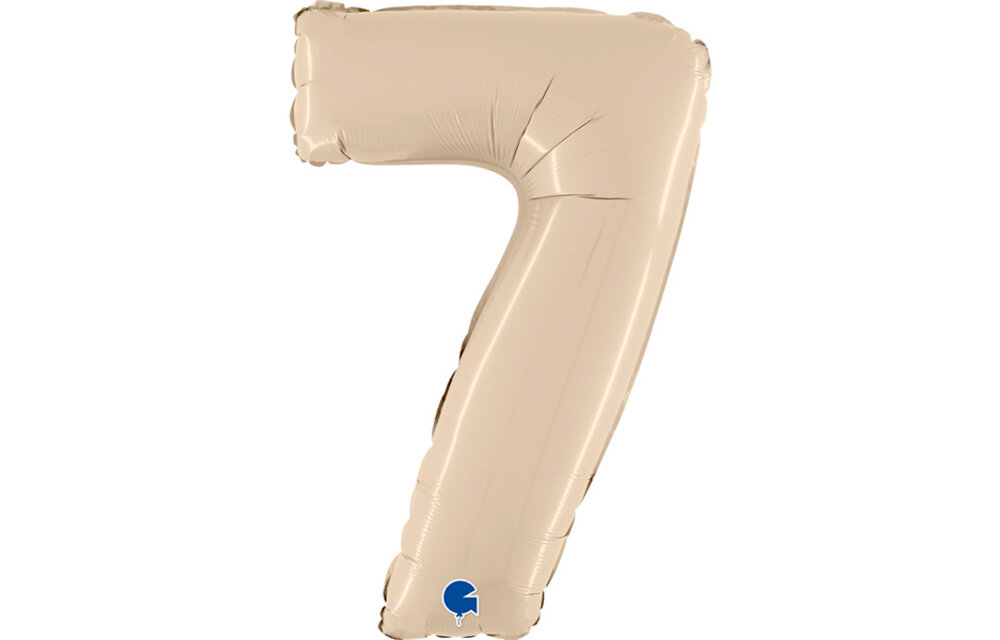Cijfer Mini Satin Cream - 7 - GRABO - 14 inch
