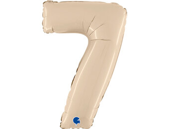 Cijfer Mini Satin Cream - 7 - GRABO - 14 inch