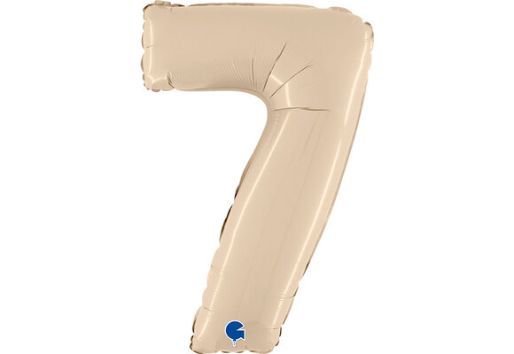 Cijfer Mini Satin Cream - 7 - GRABO - 14 inch