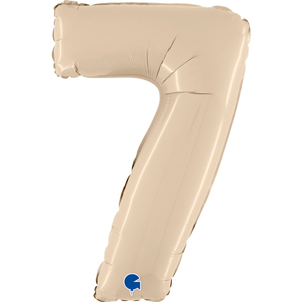 Cijfer Mini Satin Cream - 7 - GRABO - 14 inch