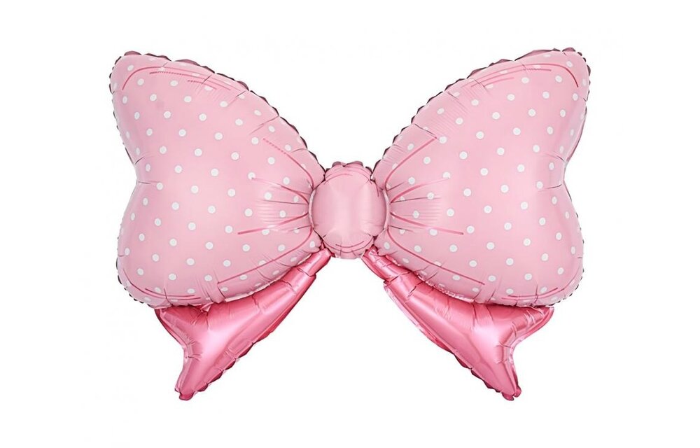 Pink Bow - Polka Dots - 37cm x 60cm