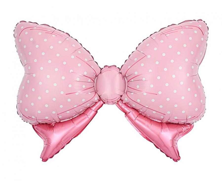 Pink Bow - Polka Dots - 37cm x 60cm