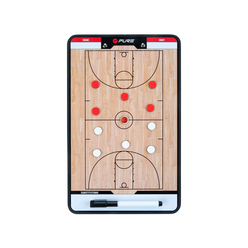 Pure2Improve  Basketbal Coachbord Dubbelzijdig - Basketbal Tacktiekbord - Incl. Magneten en Stift