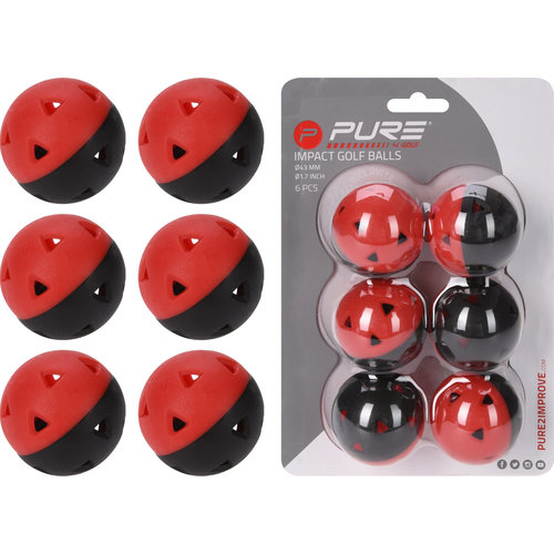 Pure2Improve  Golfballen - Impact Balls - Set van 6